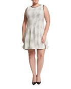 Rio Knit Sleeveless Dress, Ivy/black,