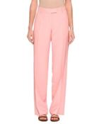 Straight-leg Crepe Trousers, Pink