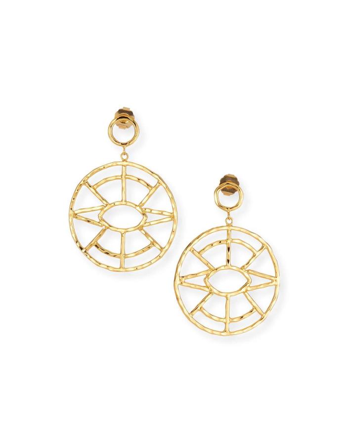 Evil Eye Hoop Drop Earrings