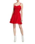 Sweetheart Eyelet Ruched