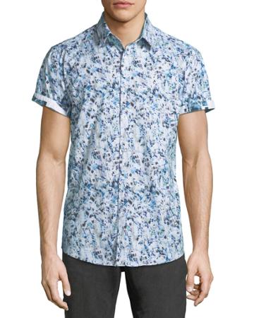 Classic-fit Abstract Pattern Short-sleeve