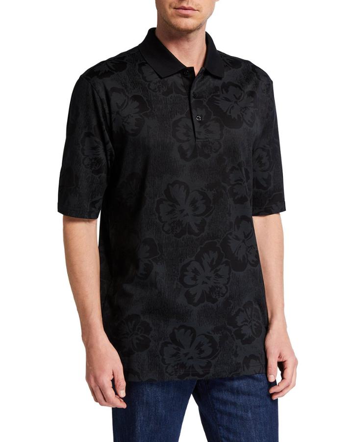 Men's Floral-print Polo