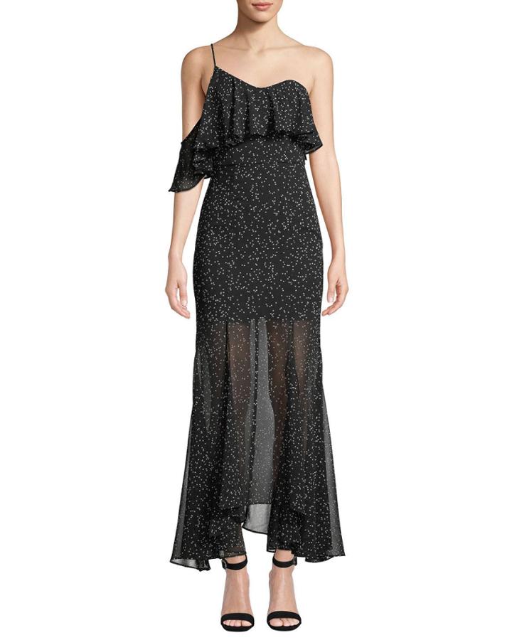 Embrace Me One-shoulder Dot Print