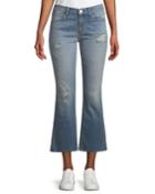 Selena Distressed Cropped Boot-cut Jeans
