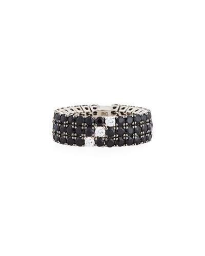 Fantasia 18k White Gold Triple-row Ring,