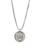 Men's Ancient Greek Skull Coin Necklace,