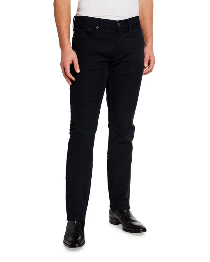 Men's Dark-wash Slim-straight Jeans