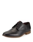 Gabe Leather Lace-up Oxford, Black