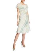 Ombre Plaid Short-sleeve