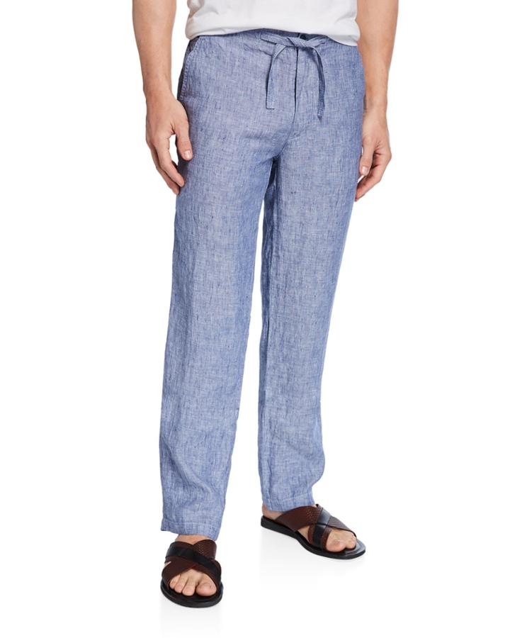 Men's Linen Chambray Drawstring Pants