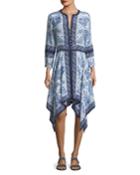 Cynthia Button-front Paisley-print