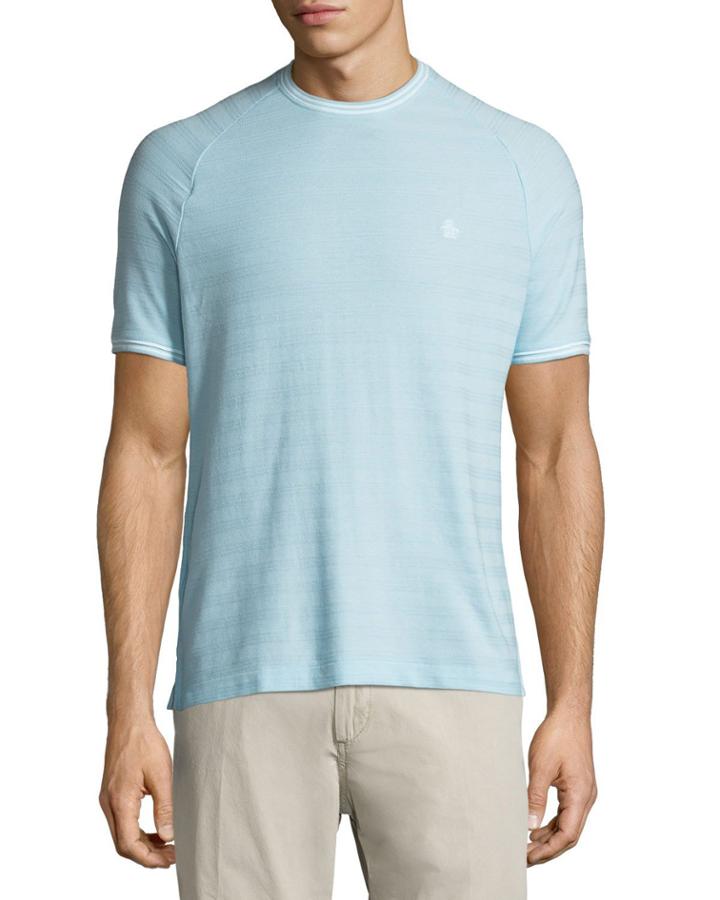 Jacquard Pique Stripe Tee
