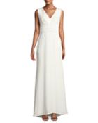 Chandler Bow-back Crepe Gown