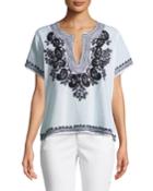 Bittersweet Short-sleeve Peasant Blouse
