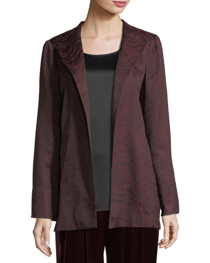 Silk-blend Jacquard Wave Jacket