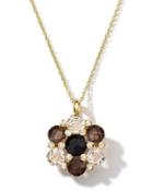 18k Gemma Onyx, Quartz & Diamond Pendant Necklace