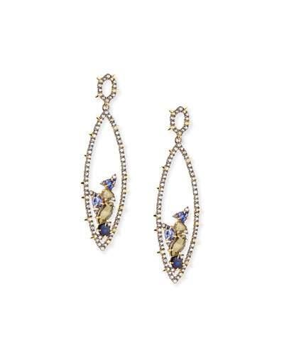 Crystal Spike Drop Earrings