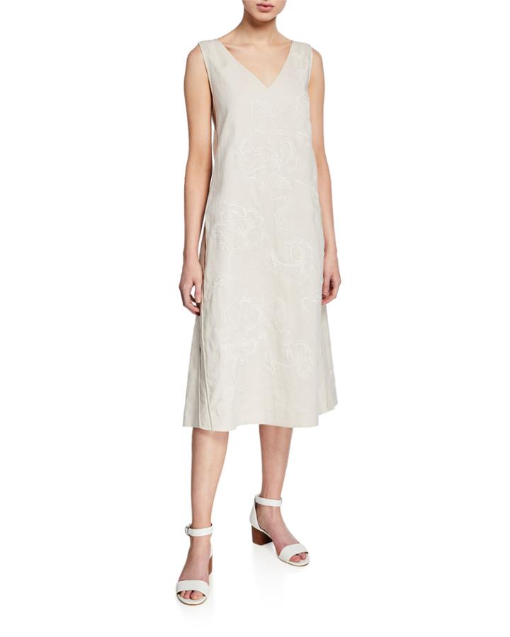 Duncan Embroidered V-neck Sleeveless