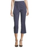 Lisa Two-tone Plaid Crop Pants
