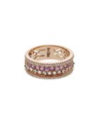 18k Rose Gold 2-tone Diamond & Sapphire Ring,