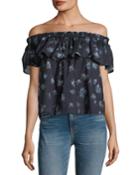 The Ruffle Floral-print Top