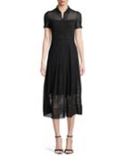 Short-sleeve Geometric Lace