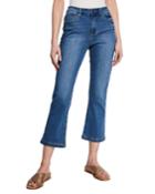 Ellie Crop Flare Denim Jeans W/