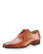 Hand-antiqued Leather Lace-up Oxford,
