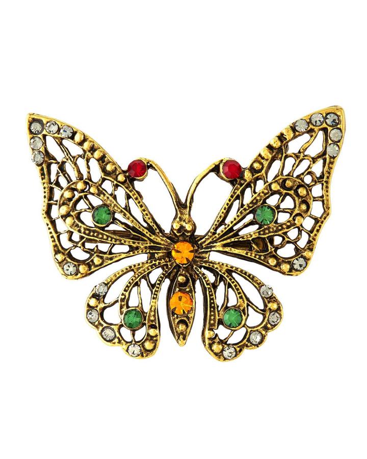 Multi Color Butterfly Brooch