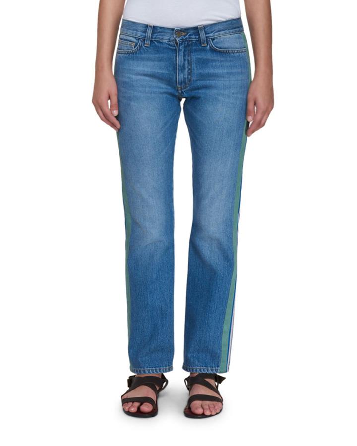 Straight-leg Jeans With Multicolor Ribbon