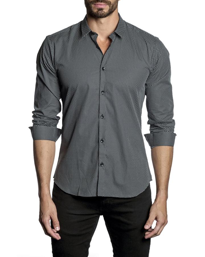 Men's Polka-dot Print Woven