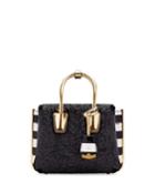 Milla Special Embellished Mini Tote Bag, Black