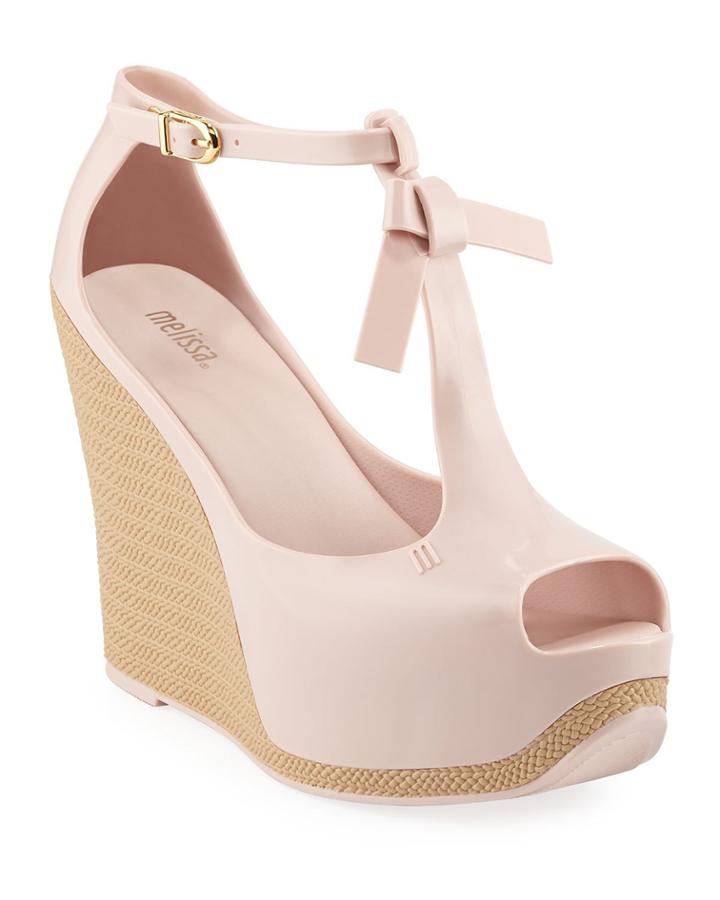 Peace Pvc Platform Wedge