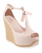 Peace Pvc Platform Wedge