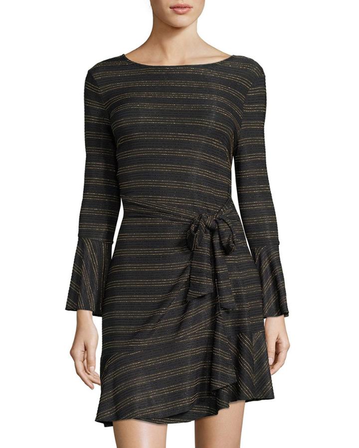 Metallic Stripe Faux-wrap