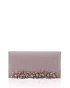 Pearly Beaded Satin Clutch Bag