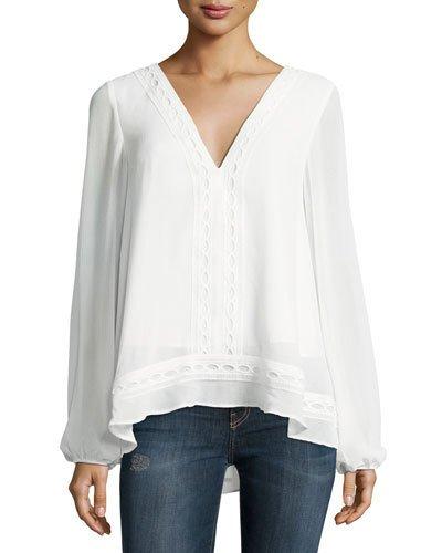 Maison V-neck Peasant Blouse