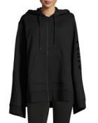 Fleece-lined Full-zip Hoodie, Black