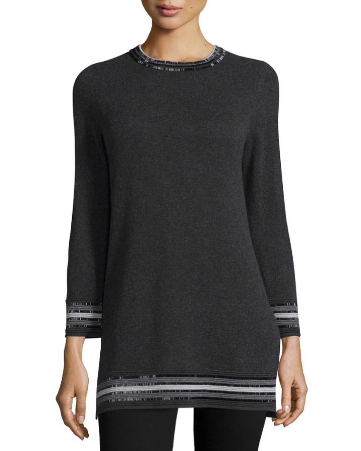 Bead-trim Cashmere