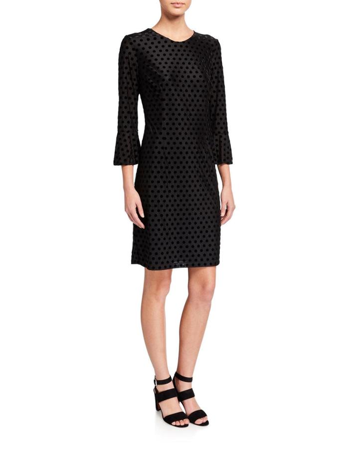 Bell-sleeve Dot Burnout