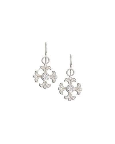 18k White Topaz & Diamond Earring Charms
