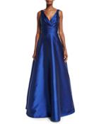 Sleeveless Ruched Ball Gown