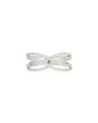 18k White Gold Diamond Braid Ring,