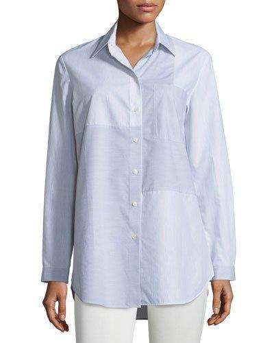 Alex Long-sleeve Patchwork Blouse