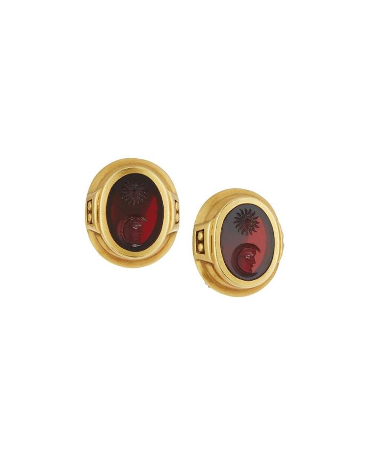 Estate 18k Gold Red Intaglio