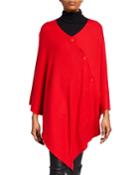 Cashmere Button-down Poncho