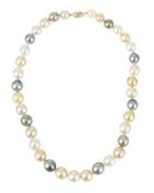 14k Multicolor Tahitian & South Sea Pearl Necklace