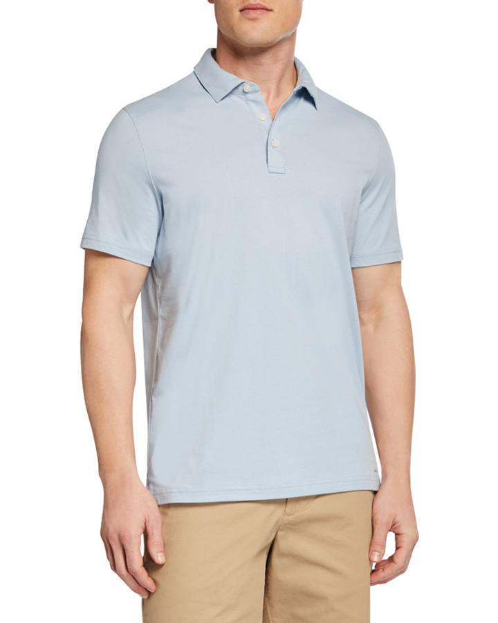 Casual Pullover Half Button-front Polo