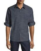 Men's Slim Fit Regular Finish Wear It Out Space Dye Stripe