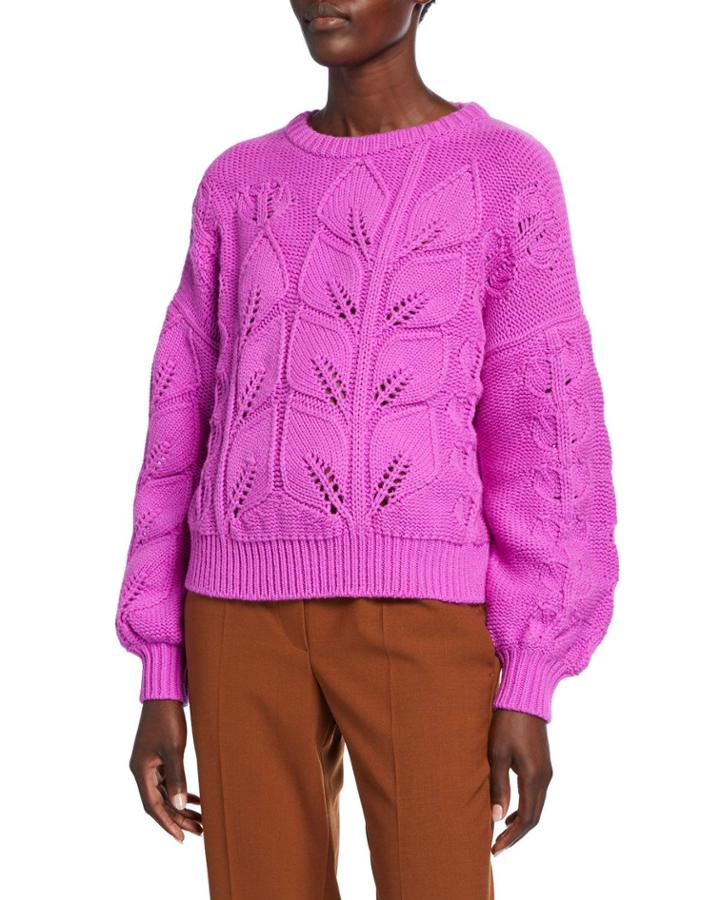 Salica Wool-cashmere Woven-leaf